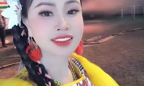 Nữ ca sĩ Như Ngọc xuất hiện như một vì sao sáng bừng không gian tại đêm chung kết Người đẹp Hoa Ban 2025